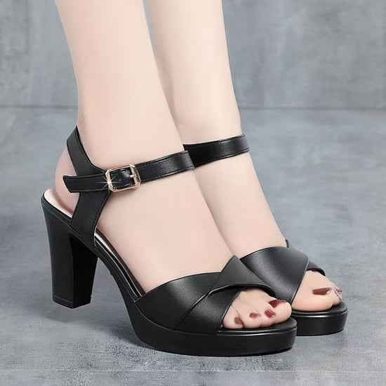 Chunky-heeled Waterproof Platform Strappy High-heel Sandals