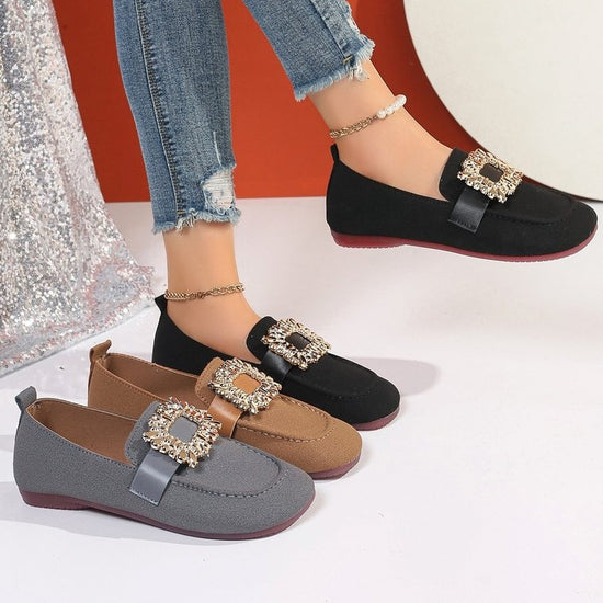 Square-toe Loafers With A Round Toe